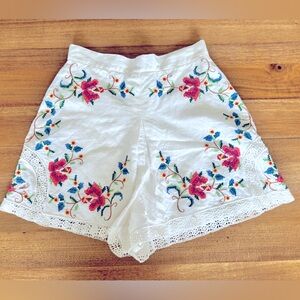 Zimmerman lace embroidered shorts